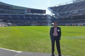 Sunny at Soldier Field in Chicago