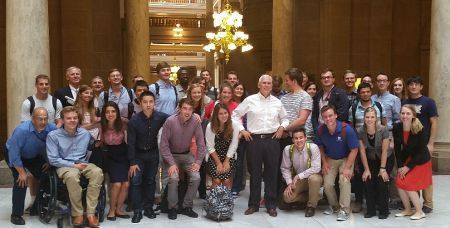 Students meet Governor Pence on Indy Trip