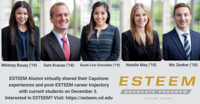 Capstone Panel with ESTEEM Alumni