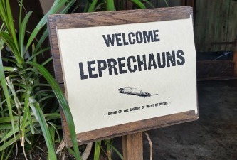 A Welcome Leprechauns Sign