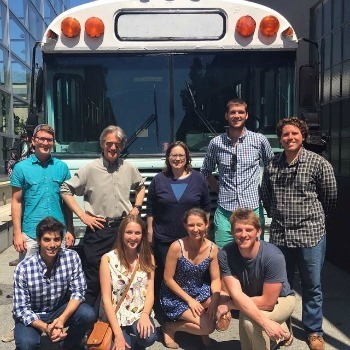 The bus crew with one of IDEO's founders, Dennis Boyle, in Silicon Valley