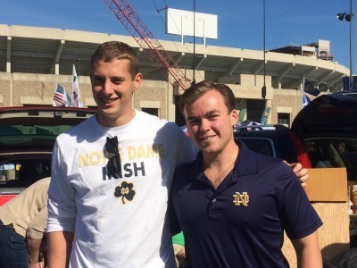 Jack and Jon at the ND vs Navy Game