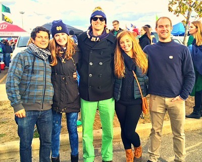 Tim and other ESTEEM students at the Tailgate