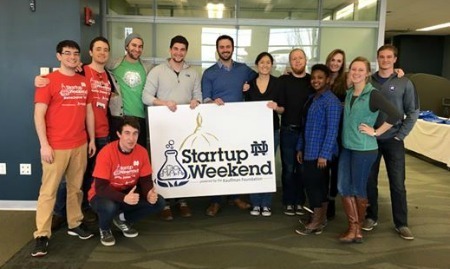 The Startup Weekend Planning Committee along with their facilitator and two SUW mentors